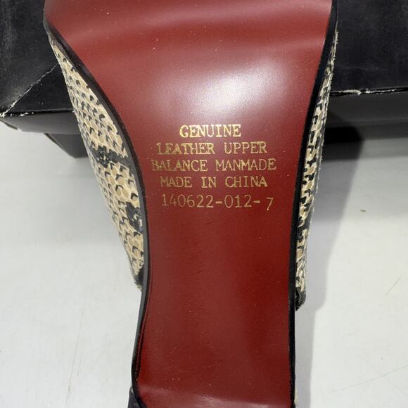 Colin Stuart Leather‎ Ankle Strap Animal Print Square Toe Size 7 New - Picture 6 of 6